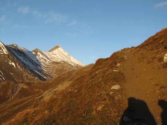 letzter Blick zum Piz Blaisun. Von dort oben sind wir gestern runtergekommen