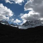 Breitbildfoto Piz Kesch mit Porchabella Gletscher