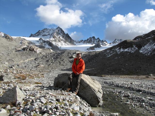 was für eine Aussicht Franco mit Porchabella Gletscher