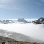 Breitbildfoto vom Sertigpass aus gesehen Richtung Piz Kesch