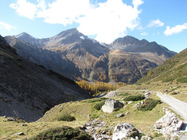 bei Punkt 2101 m.ü.M. mit Blick zum Älplihorn und Leidbachhorn