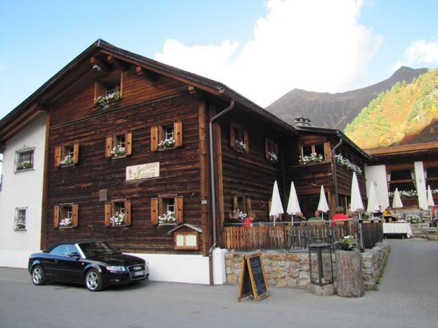 beim Restaurant zum Bergführer, haben wir den Apéro zu uns genommen