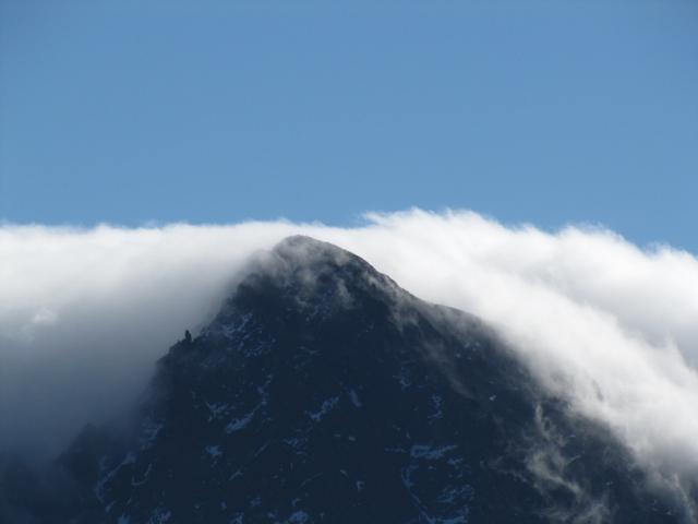 Nebel zieht über den Flüela Schwarzhorn