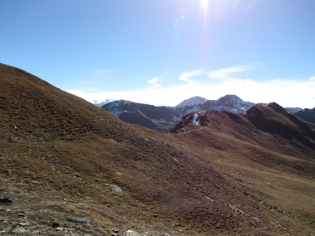 Blick zurück zum Gratweg, den wir schon hinter uns gelassen haben