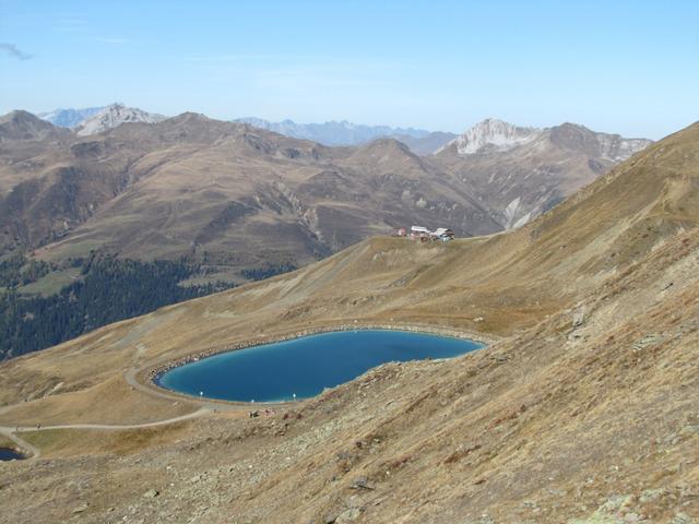 Blick zum künstlichen Stausee kurz vor dem Jatzhorn