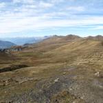 von dort unten sind wir gekommen. Blick Richtung Ried