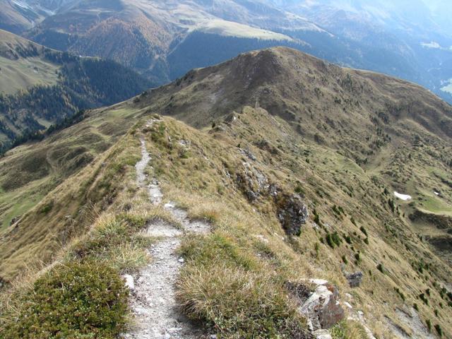 der Weg über das Blackter Flüe, das schönste Teilstück der ganzen Wanderung