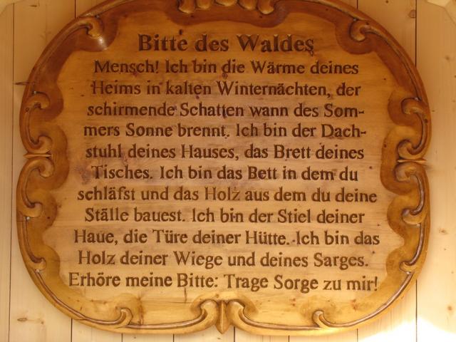 die Bitte des Waldes