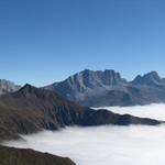 Blick ins Rätikon mit Drusenfluh, Sulzfluh und Schijenflue