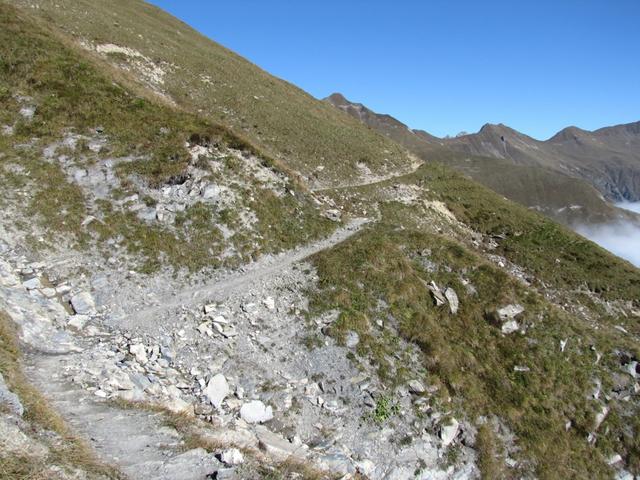 der Weg ist nicht immer markiert, aber immer sehr gut ersichtlich