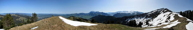 super schönes Breitbildfoto von der Bremacher Höchi aus gesehen, Richtung Säntis