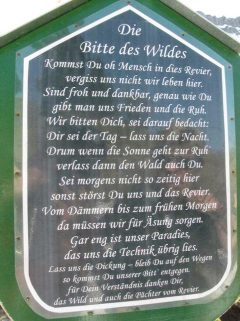 Bitte des Wildes