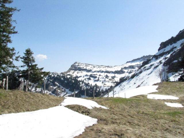 Blick vom Übergang Punkt 1509 m.ü.M. Richtung Speermürli