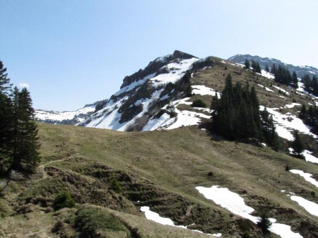 Blick zurück zum Übergang den wir nun verlassen und Richtung Tanzboden weiterwandern