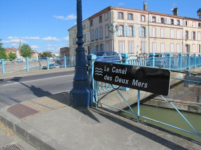 In Moissac überqueren wir den Kanal der 2 Meere. Die Verlängerung des Canal du Midi