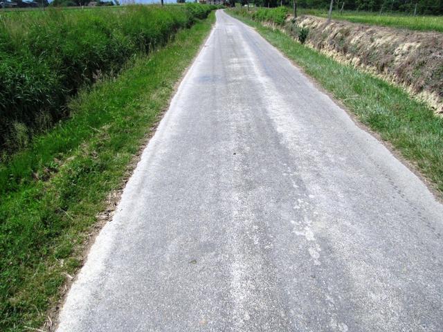 auch heute wieder, führt der Weg immer wieder über Asphaltstrassen