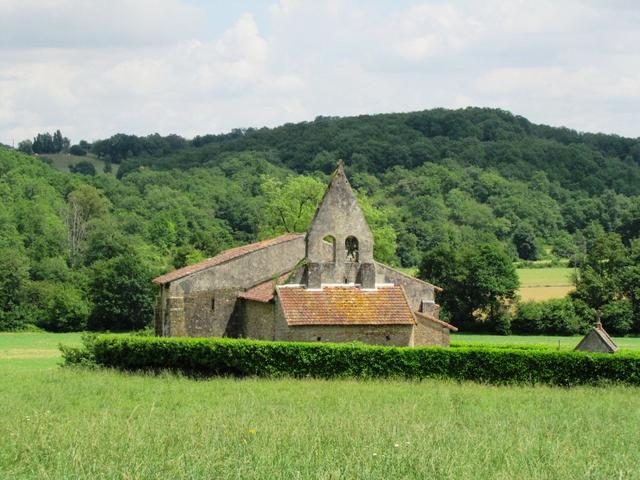 letzter Blick zurück nach der Mittagspause zur Kapelle Sensacq