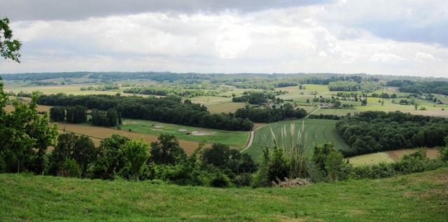 Pimbo liegt auf einem Hügel, darum diese schöne Aussicht Richtung Arzacq-Arraziguet