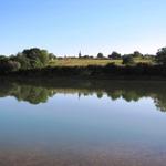 Blick über den Stausee nach Arzacq-Arraziguet