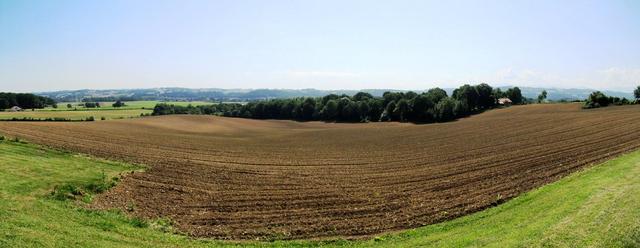 Breitbildfoto auf dem Weg nach Aroue