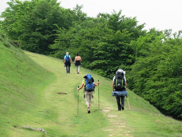 an der Westflanke des Pic de Leizar Atheka vorbei, verläuft der Wanderweg zur spanischen Grenze