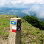 wir haben den Col de Lepoeder (Cisa Pass) erreicht 1430 m.ü.M. der höchste Punkt der Via Podiensis.