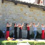 und der Folklore Gruppe zugeschaut. Flamenco Olé