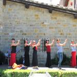 und der Folklore Gruppe zugeschaut. Flamenco Olé