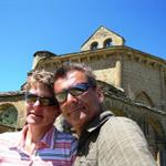 Erinnerungsfoto aufgenommen bei der Ermita Santa Maria de Eunate