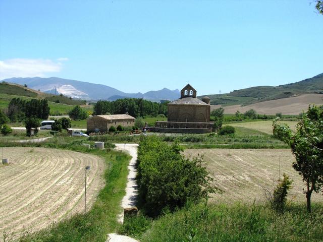 Blick zurück zur Ermita Santa Maria de Eunate