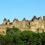 schönes Breitbildfoto der Festung von Carcassonne