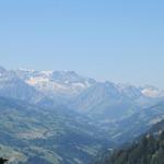 Blick zum Steghorn, Wildstrubel, Glacier de la Plaine Morte und Wildhorn
