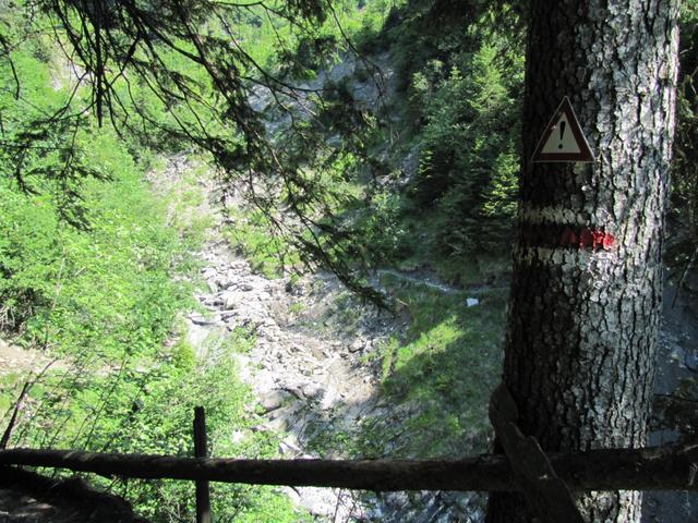 wir haben die kleine Schlucht vom Schlumpach erreicht