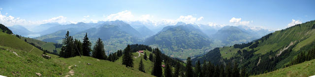 was für ein Breitbildfoto von Alp Oberniesen aus gesehen