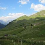 Blick zurück in das schöne Fondeiertal von Strassberg aus gesehen