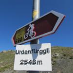 wir haben das Urdenfürggli 2546 m.ü.M. erreicht