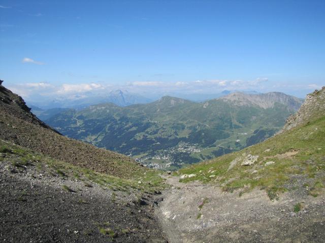 Blick vom Urdenfürggli runter nach Lenzerheide