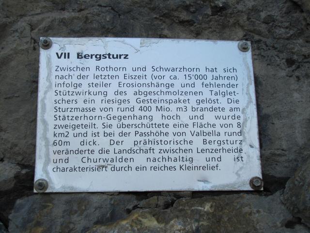 Informationen zum Bergsturz