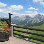 Blick vom Berggasthaus Alpenblick Richtung Mederger Flue, Furggahorn und Schiesshorn