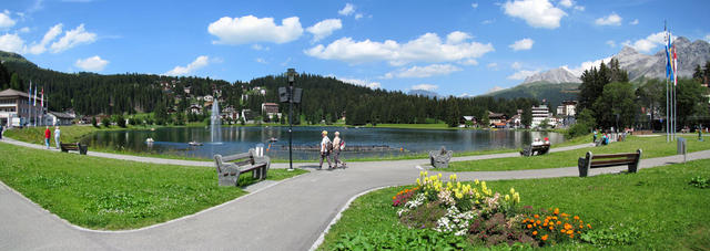 sehr schönes Breitbildfoto von Arosa mit Obersee