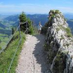 der Bergweg auf den grossen Mythen ist sehr gut ausgebaut