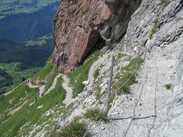 Blick runter zum Bergweg