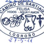 Stempel von Logroño Higos-agua y amor (Feigen-Wasser und Liebe) ein spezieller Moment diesen Stempel im Pilgerpass zu erhalten