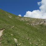 um diese kleine Schlucht zu umgehen, macht der Wanderweg einen kleinen Bogen