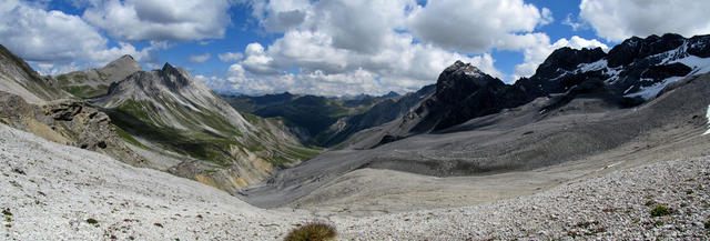 Breitbildfoto von der Ducanfurgga aus gesehen Richtung Ducantal