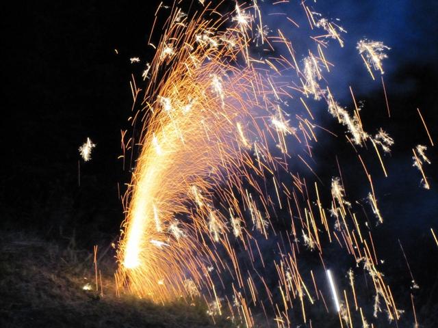 nach dem Nachtessen bestaunten wir das 1.August Feuerwerk