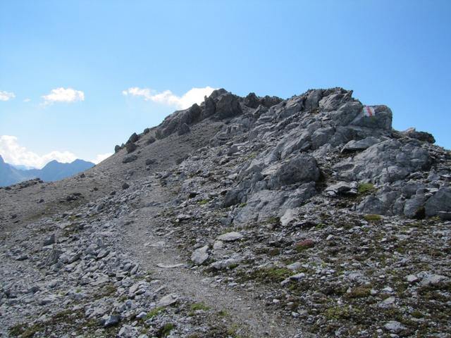 wir haben unsere Rucksäcke beim Übergang liegen lassen und laufen nun zum Büelenhorn