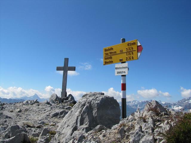 wir haben den Büelenhorn 2807 m.ü.M. erreicht