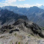 Breitbildfoto vom Büelenhorn aus gesehen, Richtung Monstein