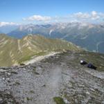 wir haben den Übergang und unsere Rücksäcke bei Punkt 2769 m.ü.M. erreicht